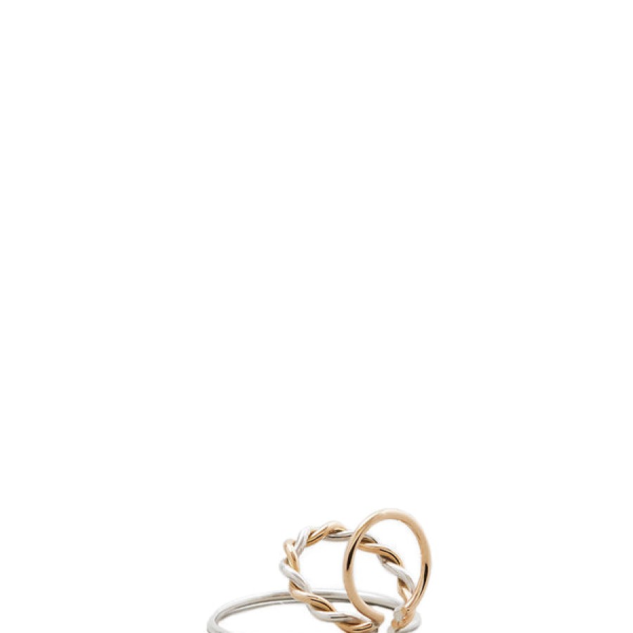 Women SASKIA DIEZ Jewelery | Bicolor Twisted Triple Earcuff