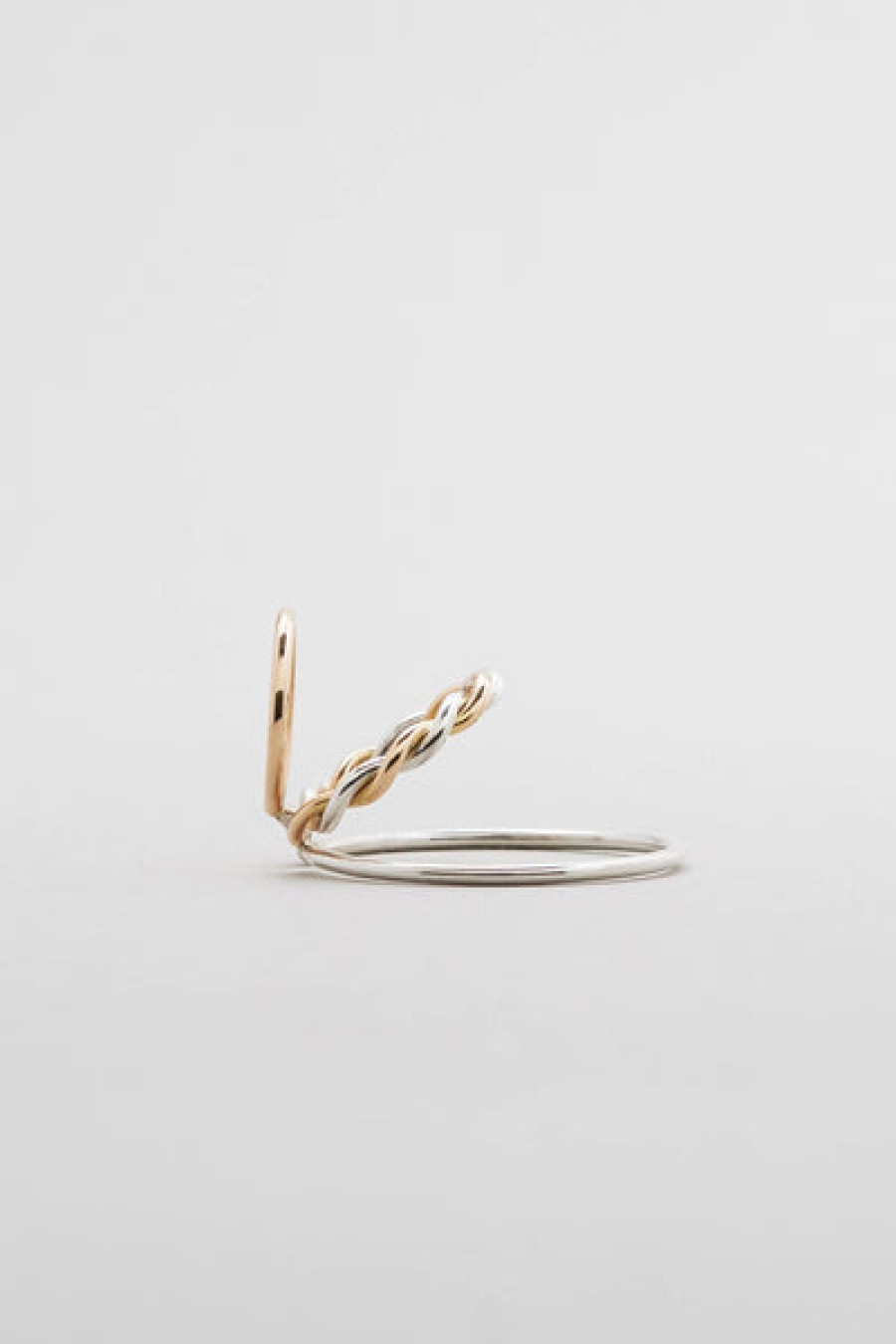 Women SASKIA DIEZ Jewelery | Bicolor Twisted Triple Earcuff