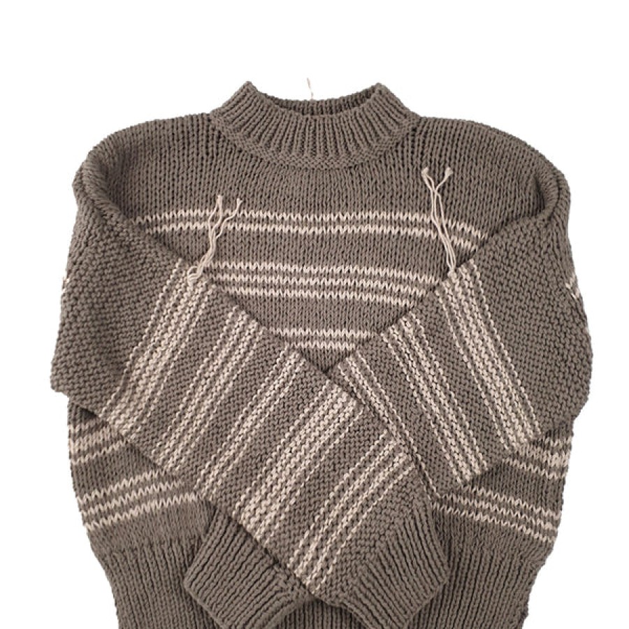 Women CLAUSSEN Knitwear & Cashmere | Hand Knitted Cotton Jumper With Stripes