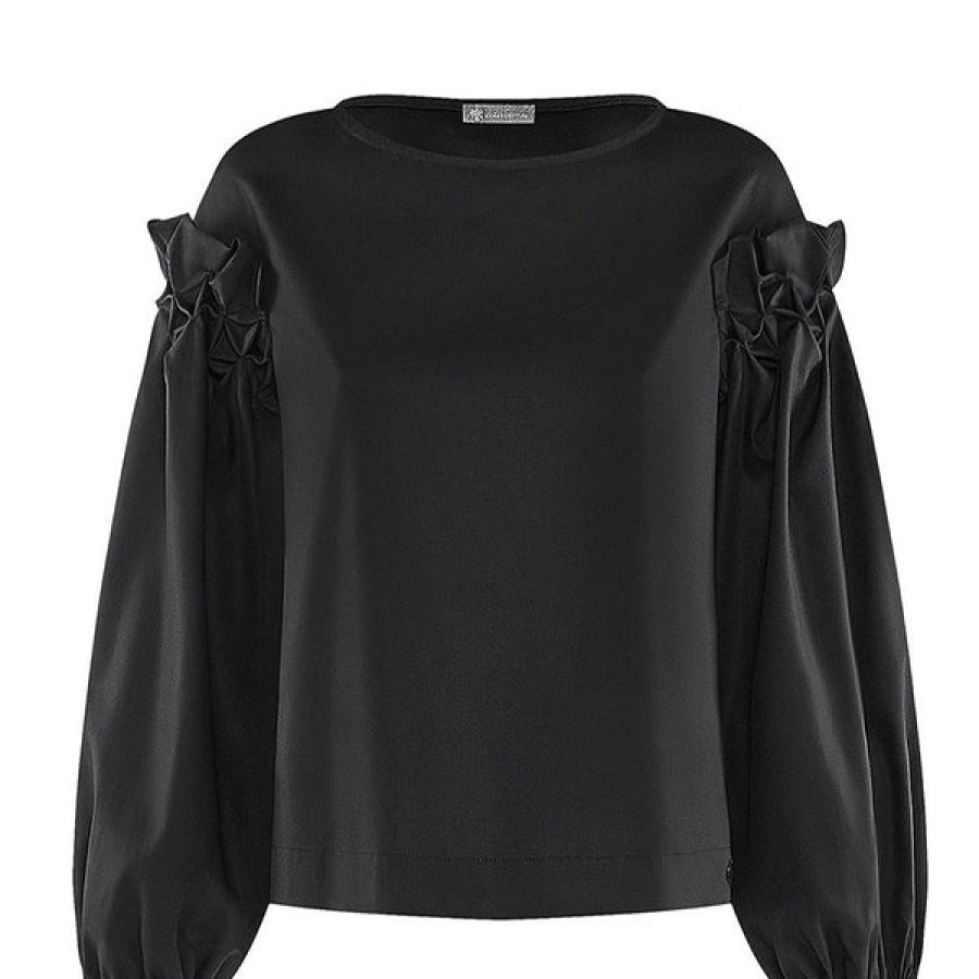 Women Armargentum Tops & Shirts | Black Blouse