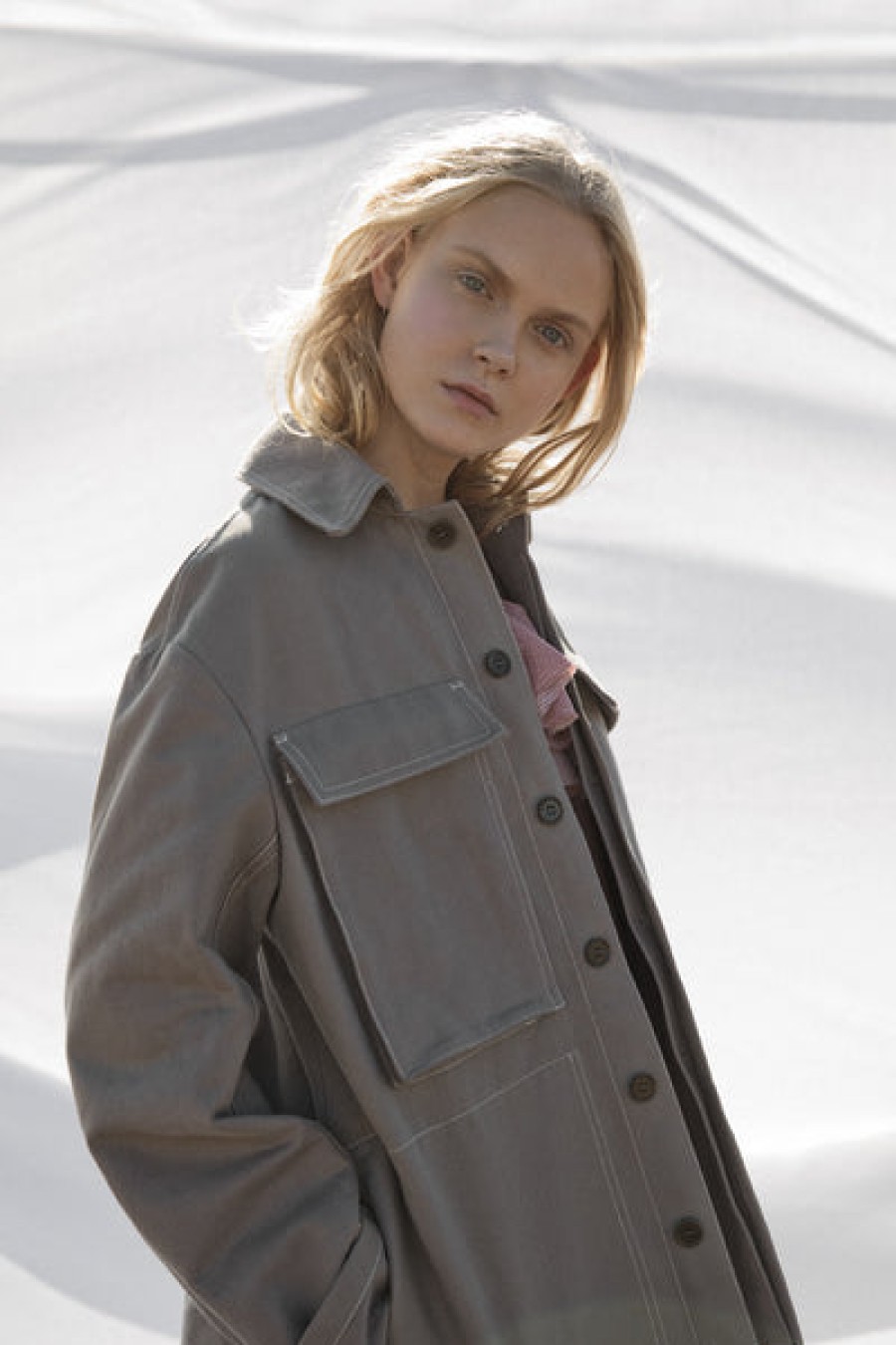 Women MAY BERNARDI ATELIER Coats & Jackets | Oversized Denim Jacket