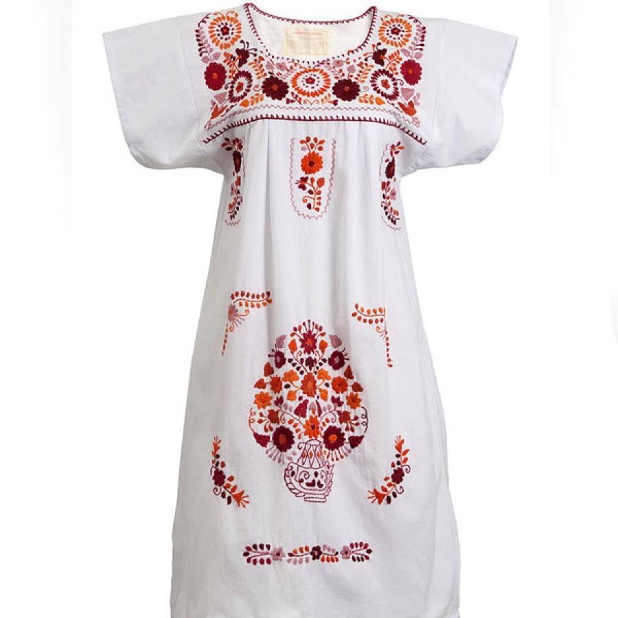 Women Santa Lupita Dresses | Embroidered Cotton Dress