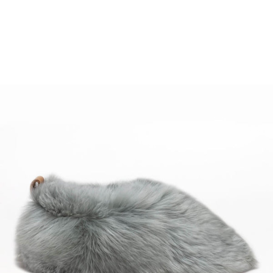 Men Baboosha Paris | Ethically And Cruelty Free Alpaca Fur Slippers In Grey