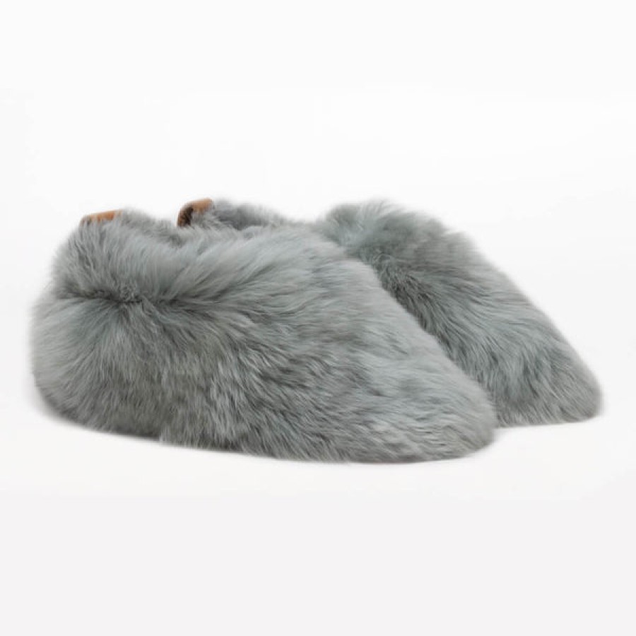 Men Baboosha Paris | Ethically And Cruelty Free Alpaca Fur Slippers In Grey