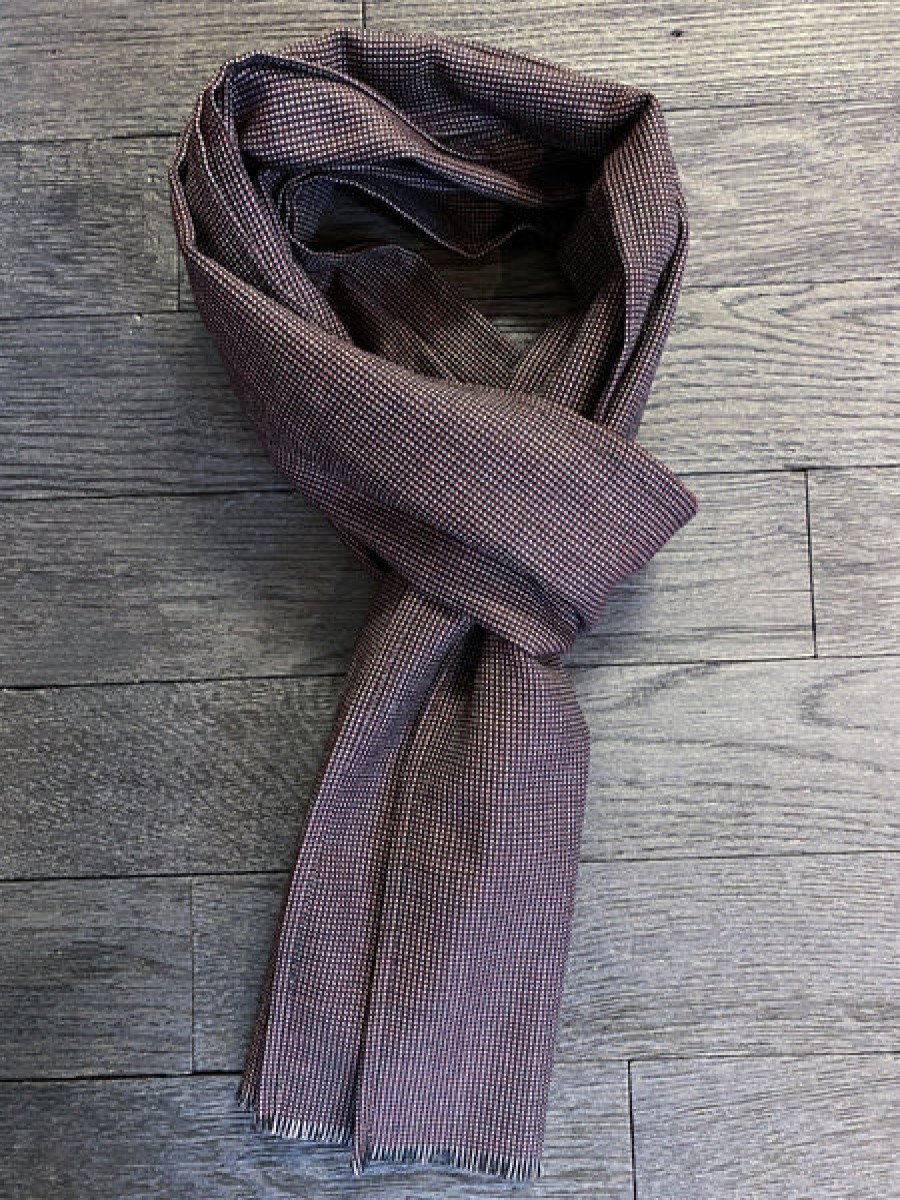 Men SPECTRUM | Eggplant Mottled Virgin Wool Scarf