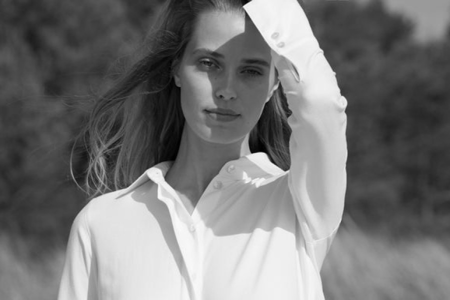 Women Liapure Design Studio Tops & Shirts | White Blouse Made Of Fsc Certified Viscose