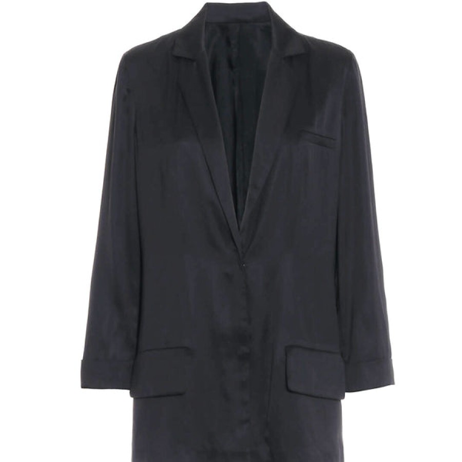 Women Helene Galwas Coats & Jackets | Black Cupro Blazer