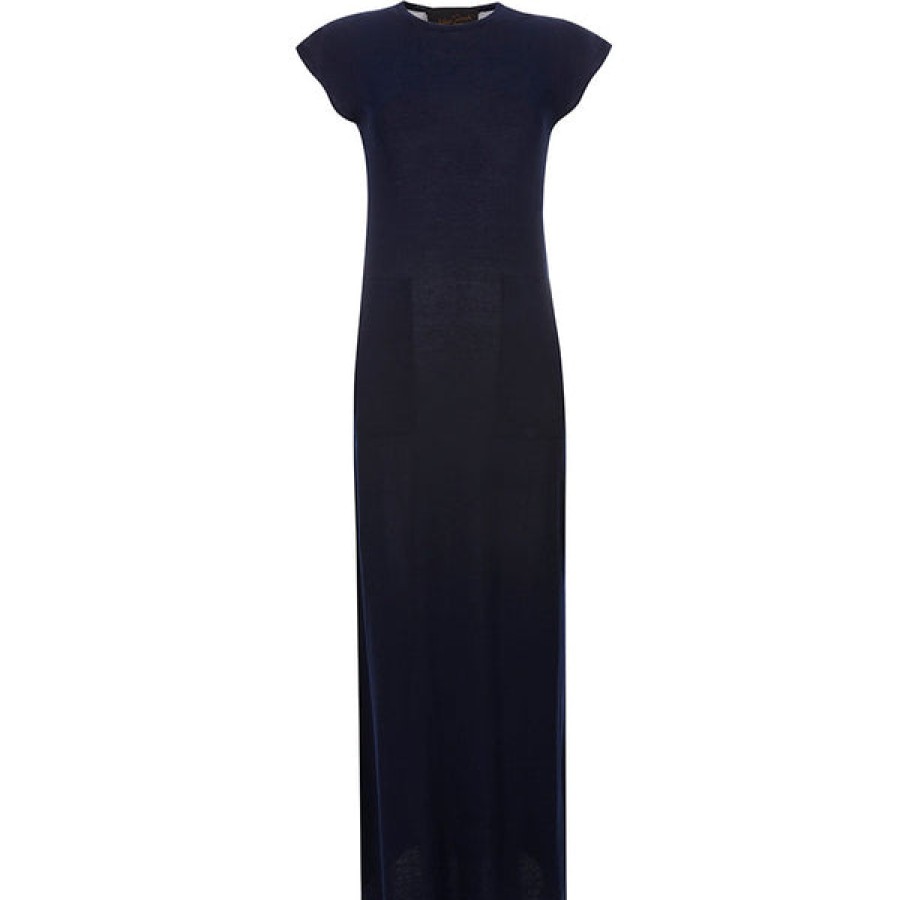 Women Antonia Zander Dresses | Blue Knit Maxi Dress