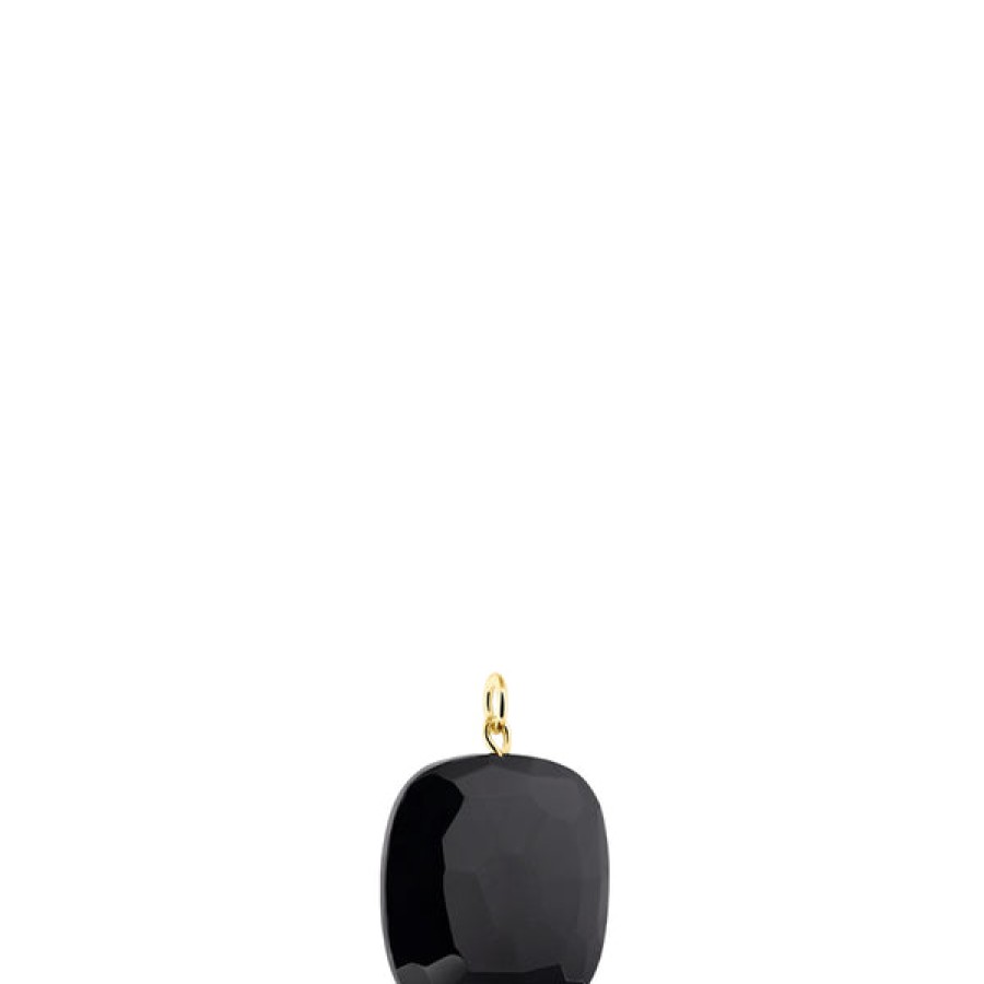 Women LLR Studios Jewelery | Big 14K Gold Onyx Gemstone Pendant