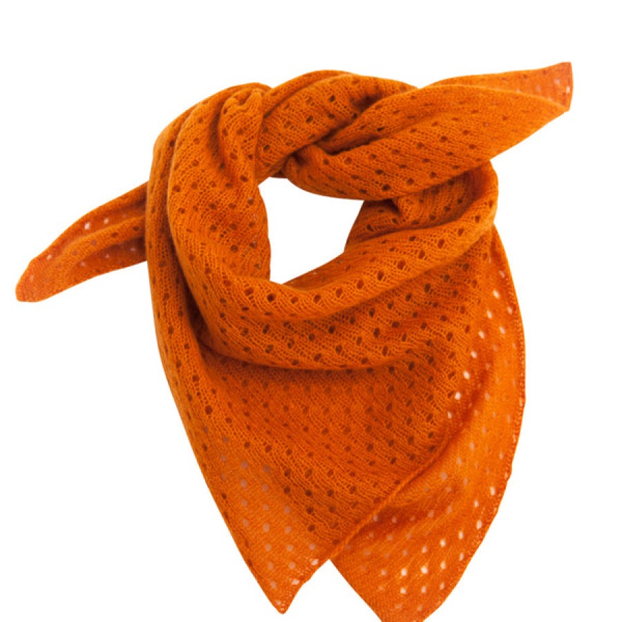 Women PETIT CALIN HAMBURG Accessories | Cashmere Cloth In Orange