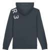 Men REER3 | Grey Unisex Hoodie With Shoulder-Print