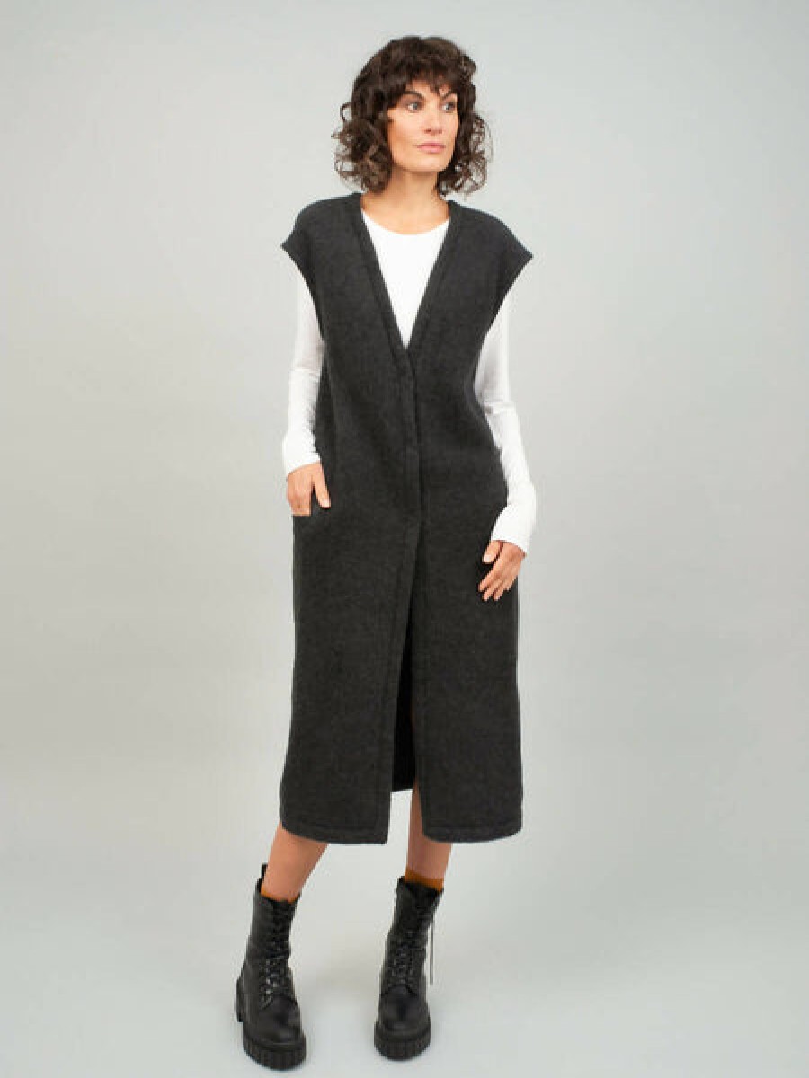 Women Helene Galwas Knitwear & Cashmere | Long Wool Vest