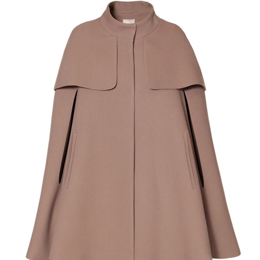 Women AGGI Coats & Jackets | Brown Wool Cape