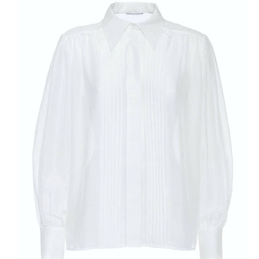 Women Helene Galwas Tops & Shirts | White Blouse