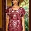 Women Santa Lupita Tops & Shirts | Embroidered Linen Blouse