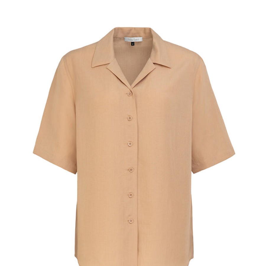 Women HELLOu2019BEN Tops & Shirts | Unisex Organic Cotton Shirt In Sand