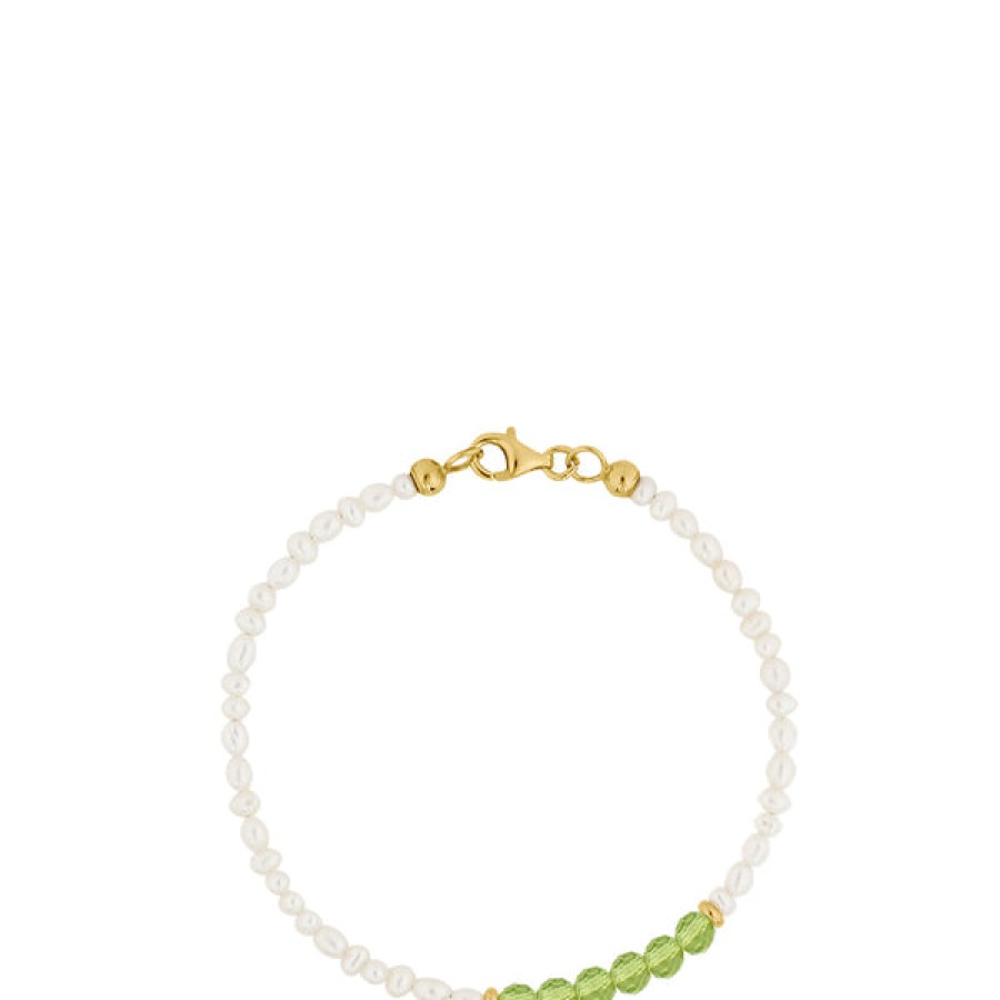 Women LLR Studios Jewelery | Pearl And Peridot Gemstone Bracelet