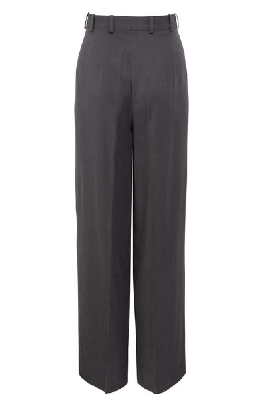 Women HELLO'BEN Jeans & Trousers | High Waisted Tencel Pants In Grey