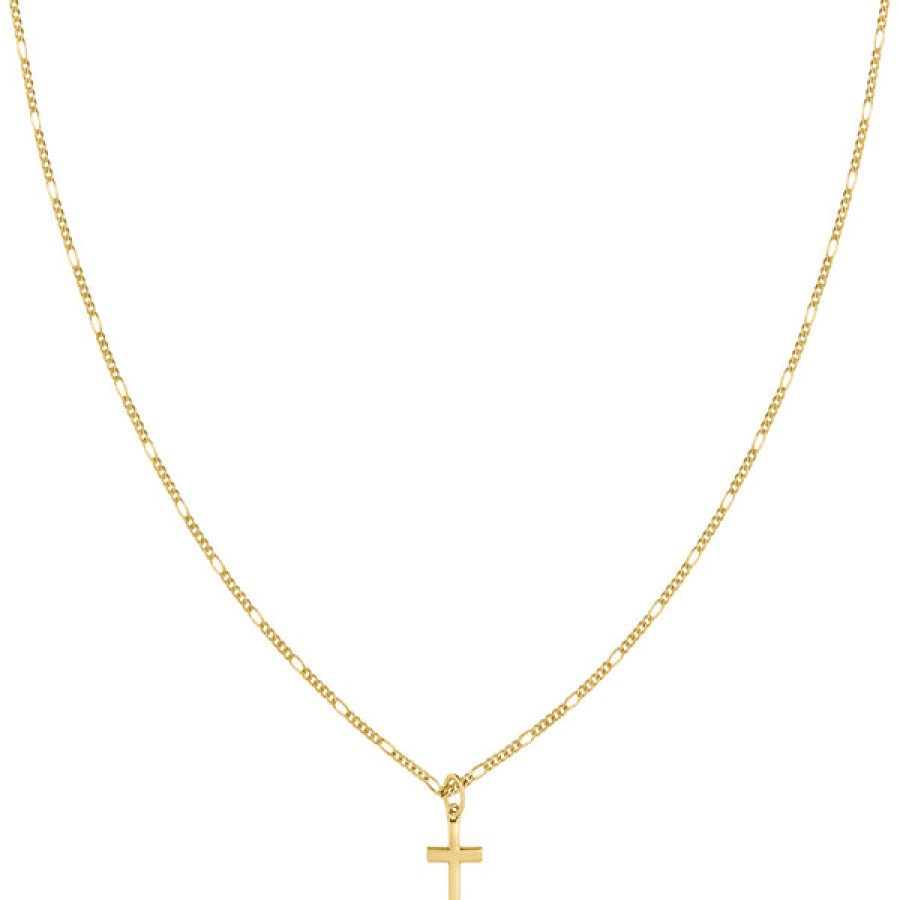 Men LLR Studios | 14K Recycled Yellow Gold Figaro Cross Chain