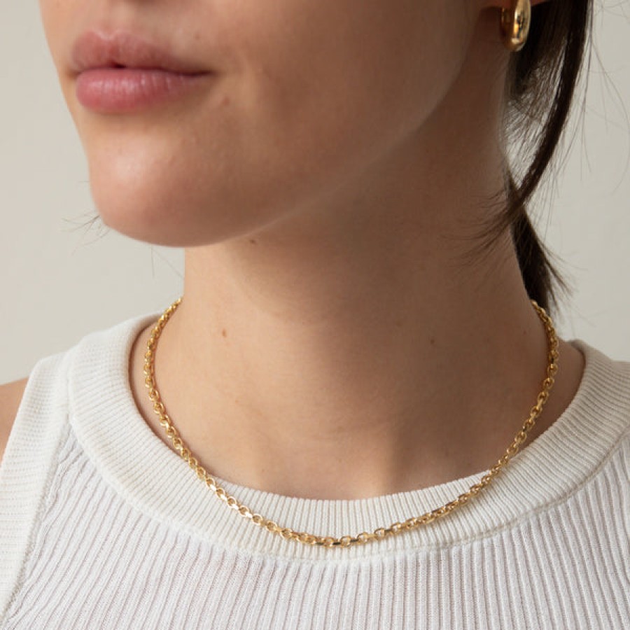 Women LLR Studios Jewelery | Gold Plated Cable Chain