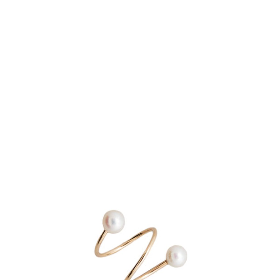 Women SASKIA DIEZ Jewelery | Spiral Pearl Ring