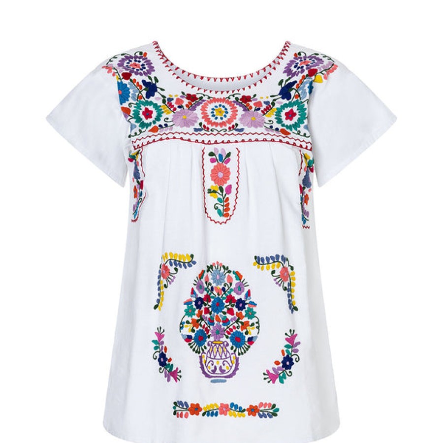 Women Santa Lupita Dresses | Embroidered Cotton