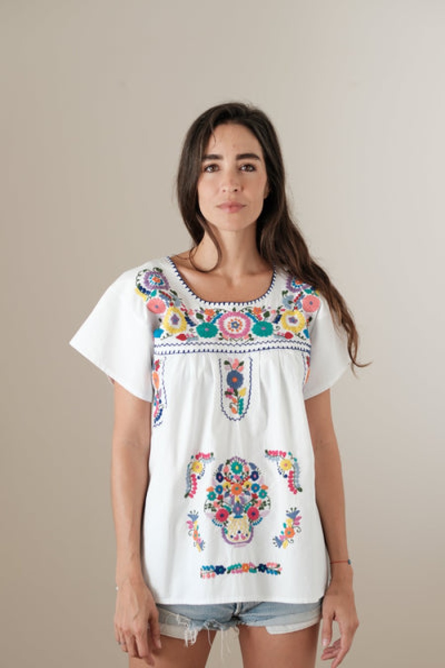 Women Santa Lupita Dresses | Embroidered Cotton