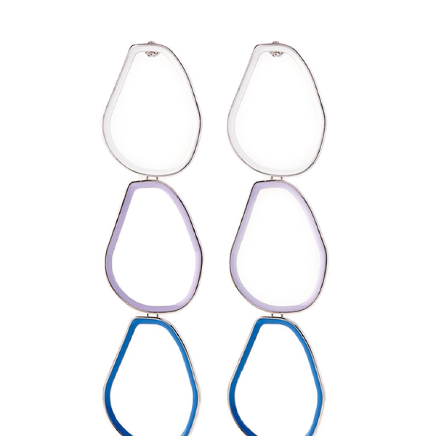 Women XENIA BOUS Jewelery | Long Silver Plated Earrings