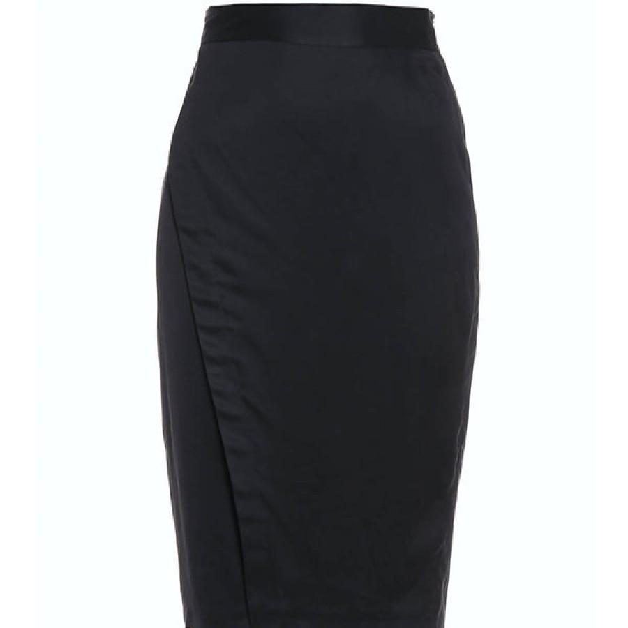 Women Helene Galwas Skirts | Black Wrap-Skirt