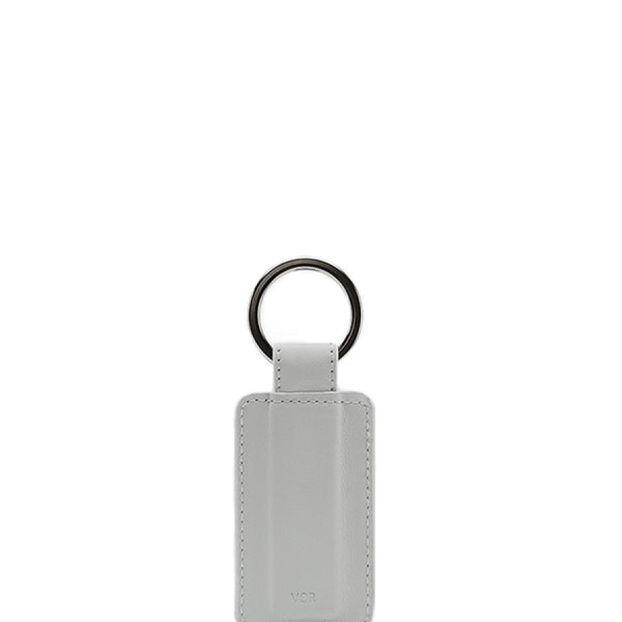 Men VOR | Leather Keyring In Off-White