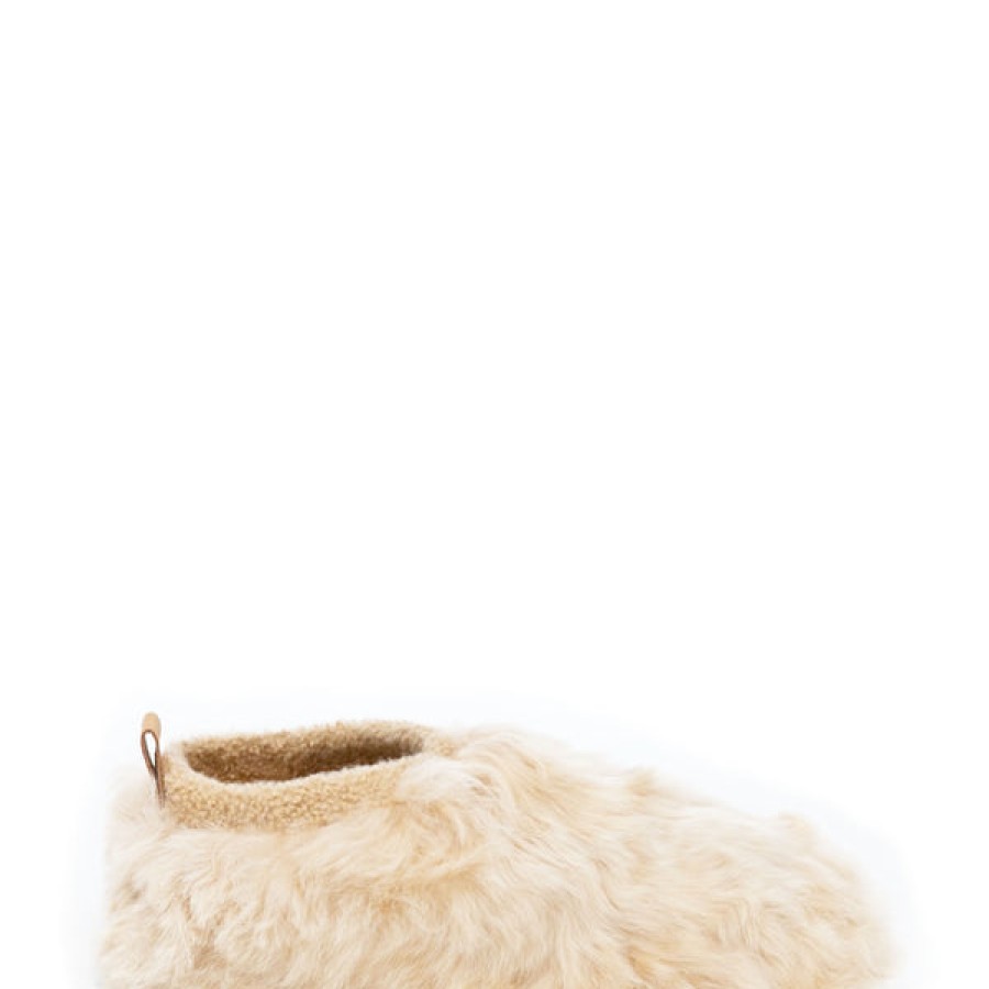 Men Baboosha Paris | Ethically And Cruelty Free Alpaca Slippers In Creme Colour