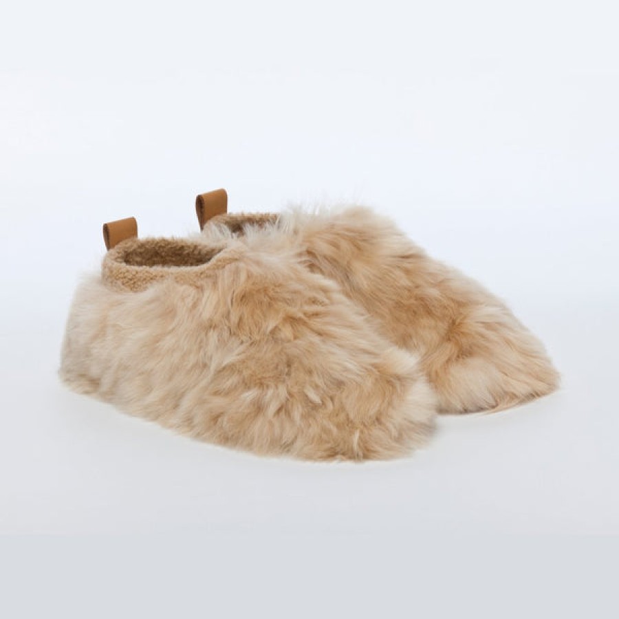 Men Baboosha Paris | Ethically And Cruelty Free Alpaca Slippers In Creme Colour