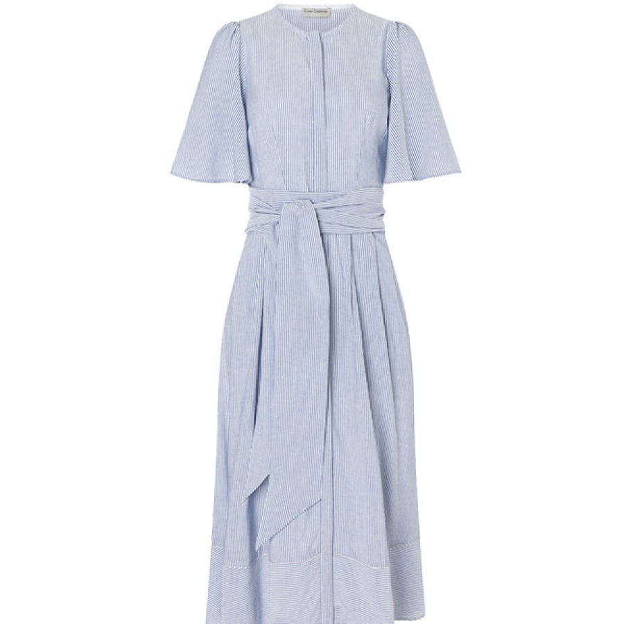 Women Clara Dorothea Dresses | Blue/White Striped Dress