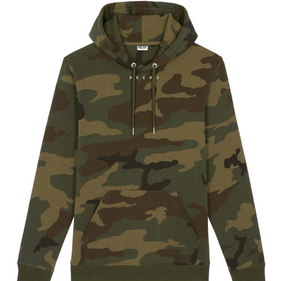 Men REER3 | Unisex Organic Cotton Hoodie With Camouflage Pattern