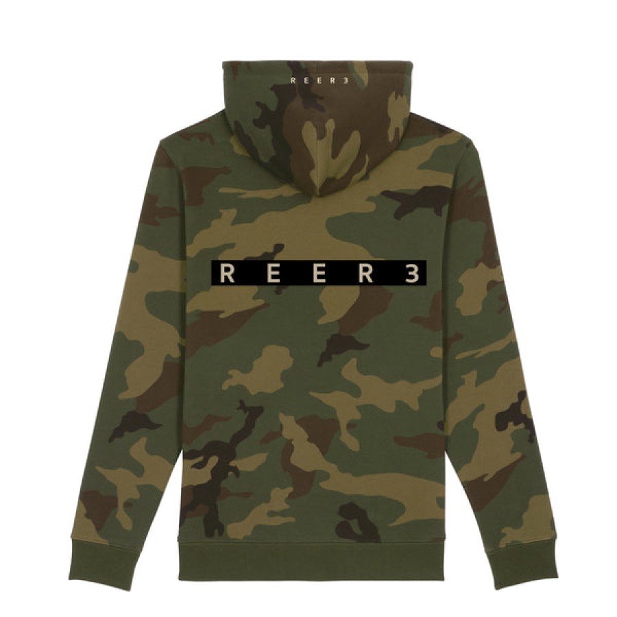 Men REER3 | Unisex Organic Cotton Hoodie With Camouflage Pattern