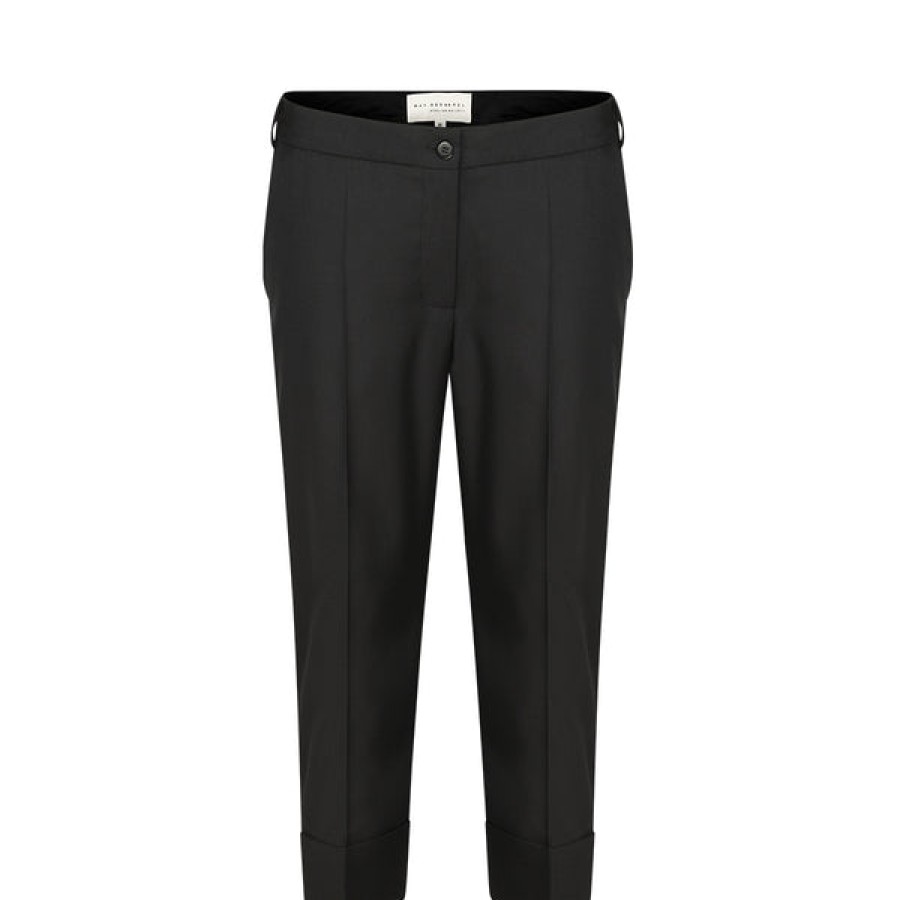 Women MAY BERNARDI ATELIER Jeans & Trousers | Cropped Wool Pants In Black