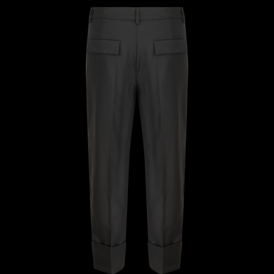 Women MAY BERNARDI ATELIER Jeans & Trousers | Cropped Wool Pants In Black