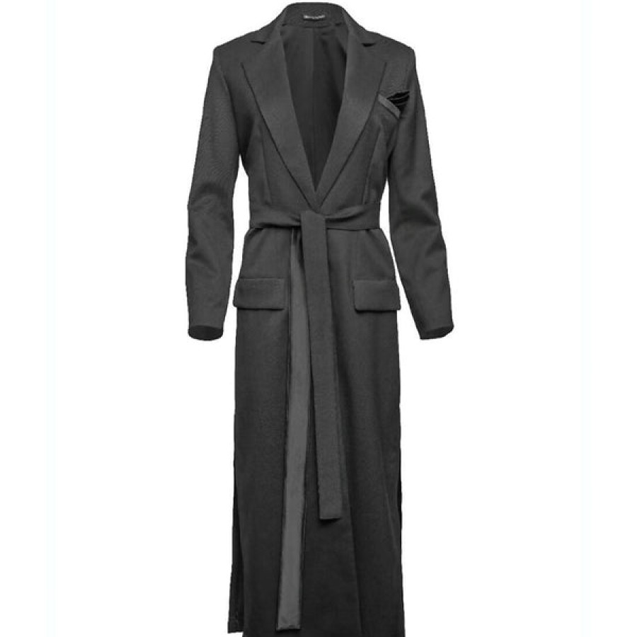 Women Helene Galwas Coats & Jackets | Grey Maxi-Coat