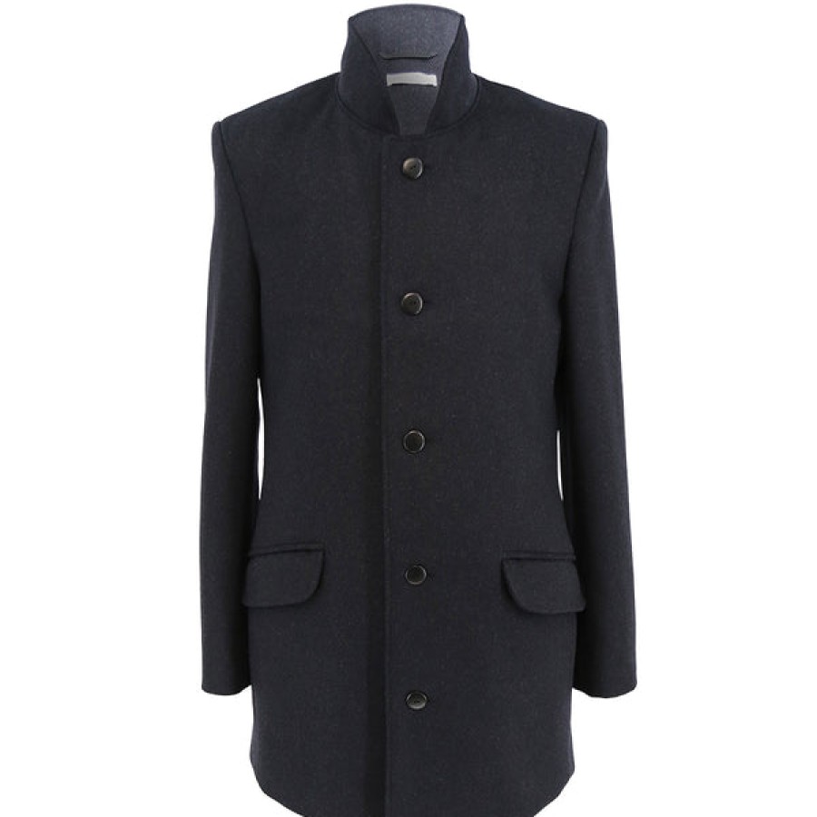 Men SPECTRUM | Black Virgin Wool Coat