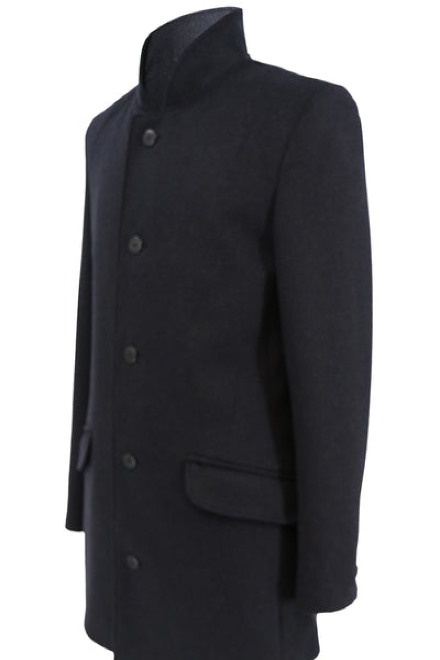 Men SPECTRUM | Black Virgin Wool Coat