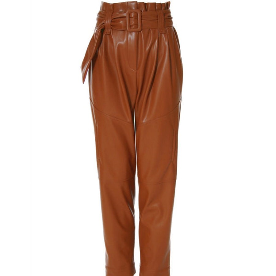 Women AGGI Jeans & Trousers | Vegan Leather Pants