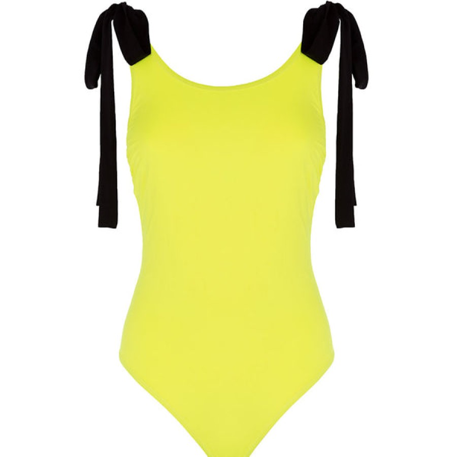 Women Helene Galwas Beachwear | Neon Yellow Swimsuit