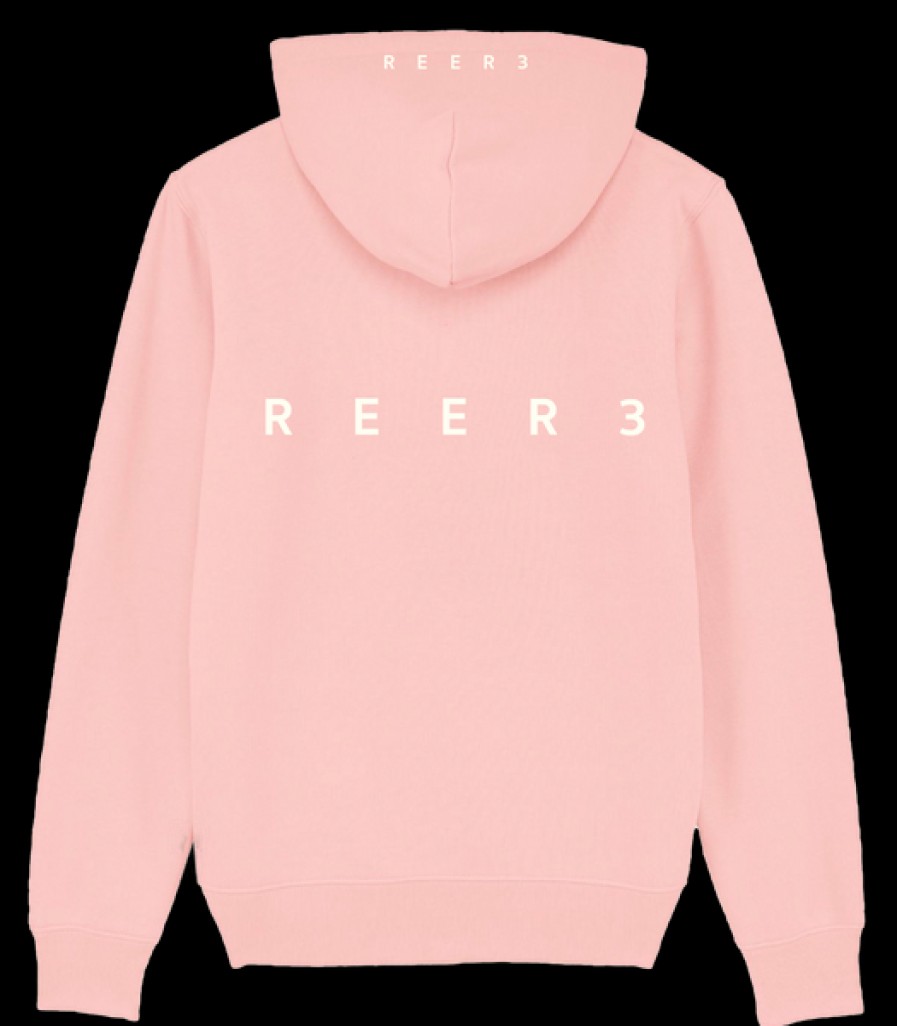 Men REER3 | Unisex Organic Cotton Hoodie In Warm Pink