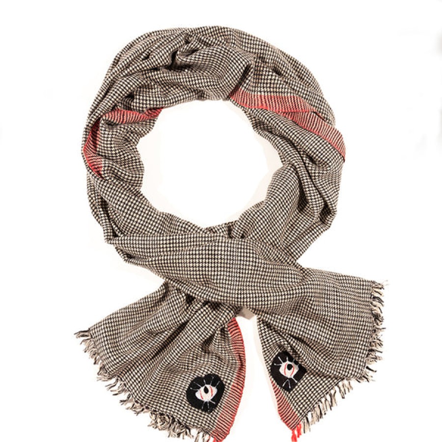 Women 8 EDEN AVENUE Accessories | Embroidered Cashmere Scarf