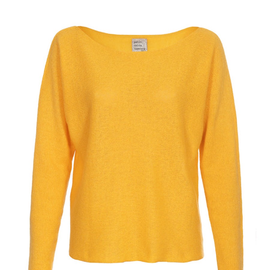 Women PETIT CALIN HAMBURG Knitwear & Cashmere | Cashmere Summer Sweater In Yellow