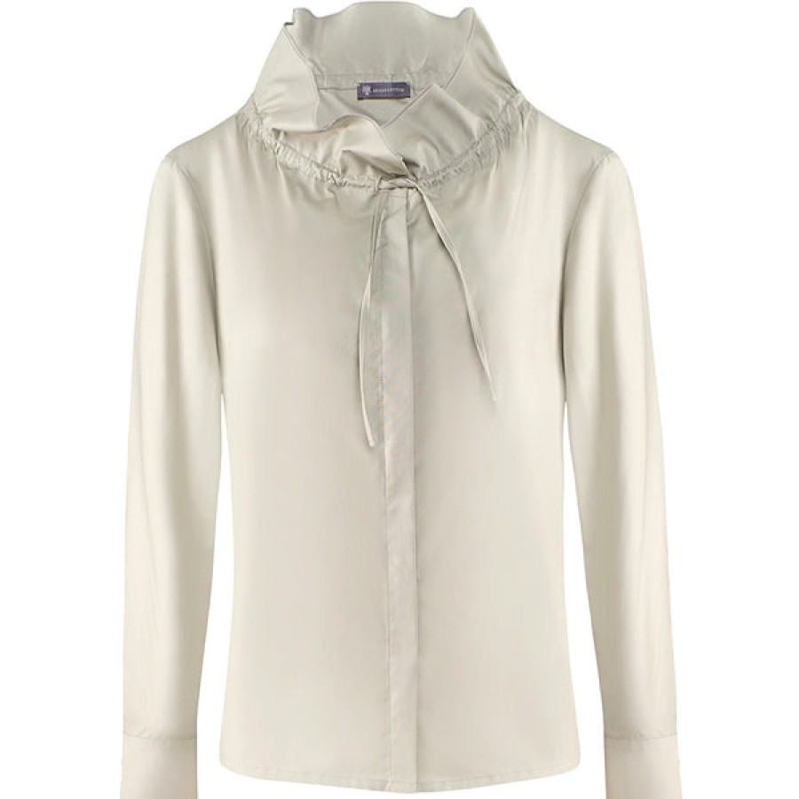 Women Armargentum Tops & Shirts | Beige Cotton Blouse