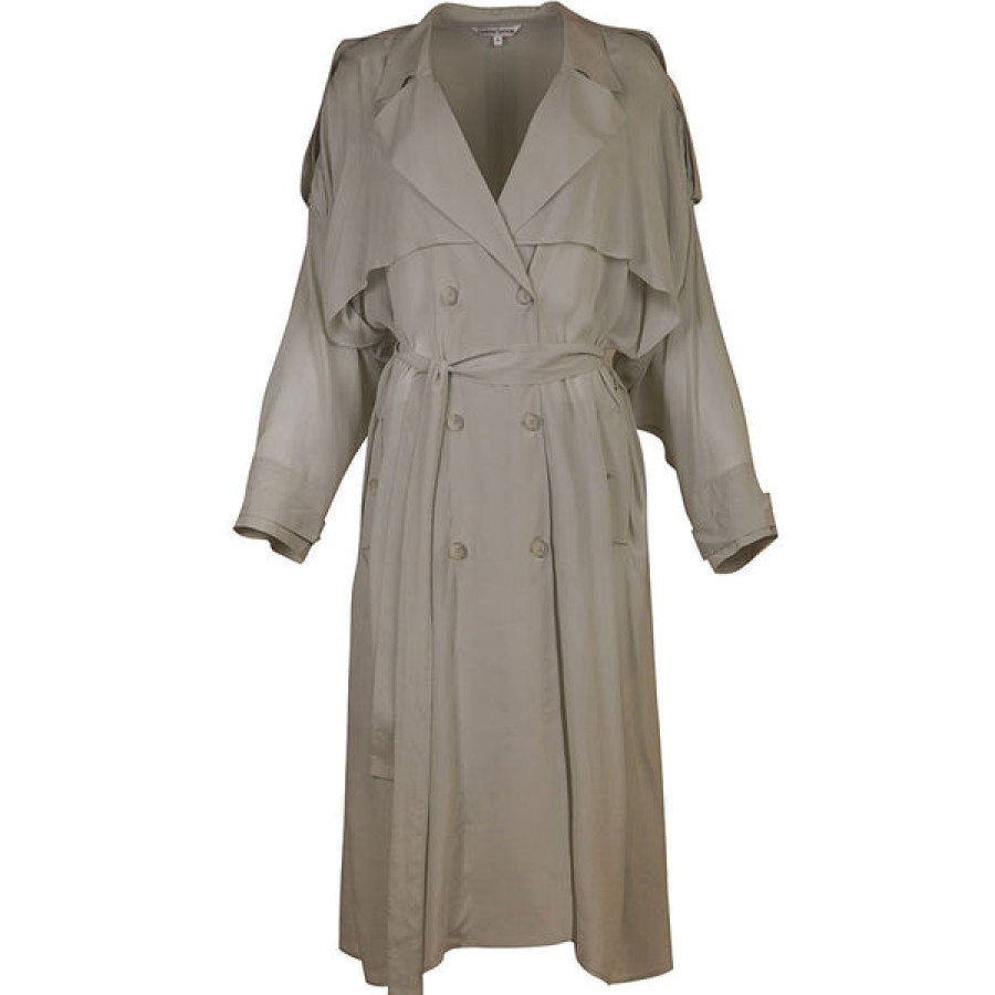 Women Helene Galwas Coats & Jackets | Olive Trench Coat