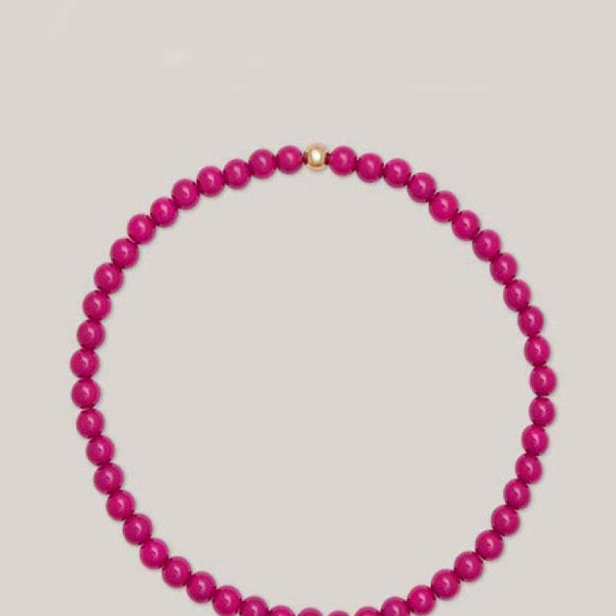 Women MALAIKARAISS Jewelery | Glass Bead Collier In Pink