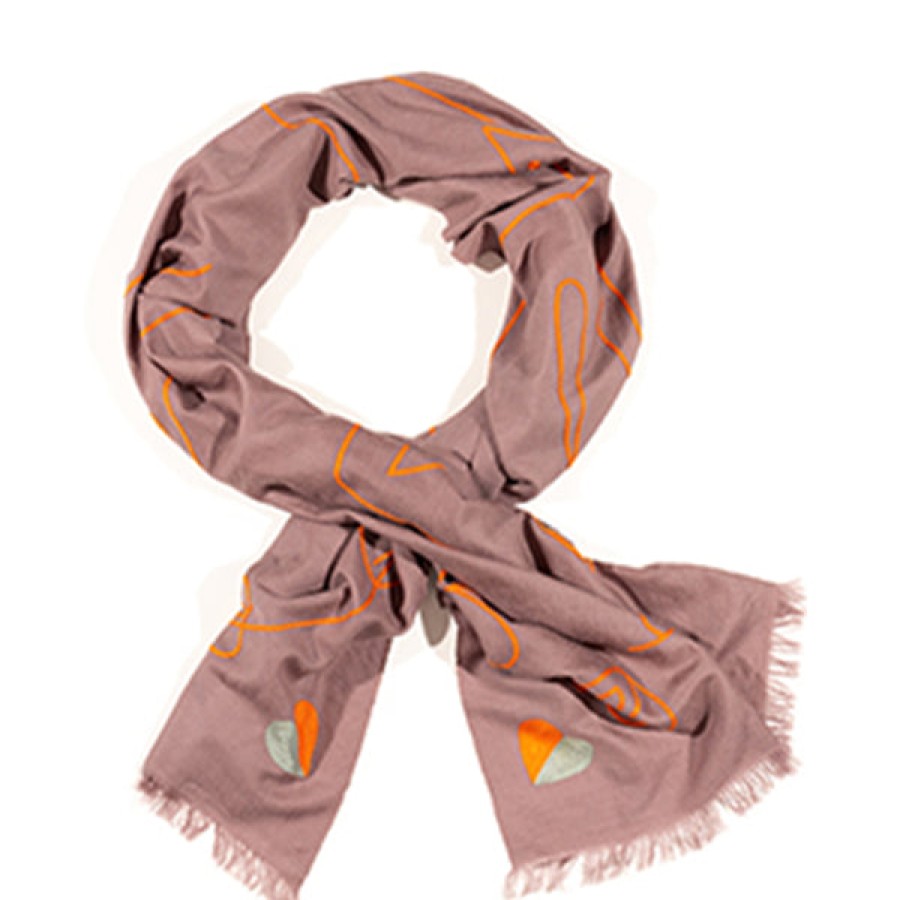 Women 8 EDEN AVENUE Accessories | Hand Embroidered Cashmere Scarf