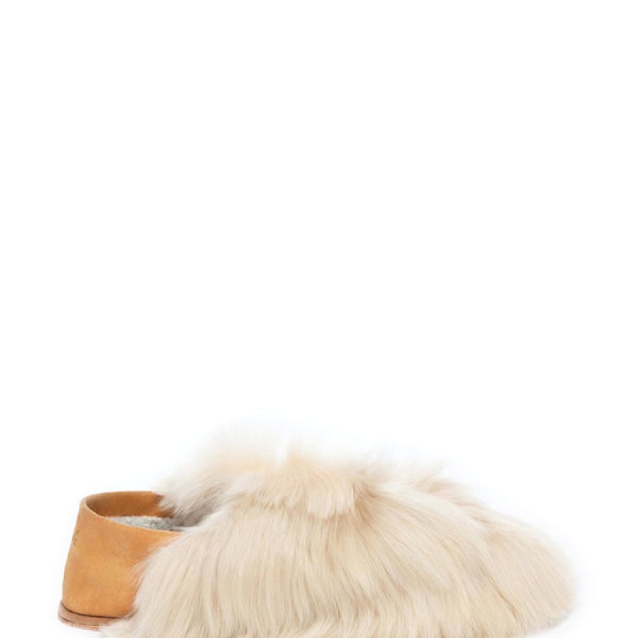 Men Baboosha Paris | Ethically And Cruelty Free Alpaca Fur Slippers In Beige